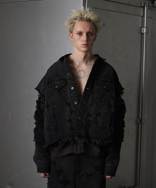 「GRANCY」 デニムジャケット S ブラック メンズ_画像9