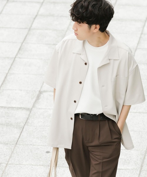 「SENSE OF PLACE by URBAN RESEARCH」 半袖シャツ LARGE グレー メンズ_画像5