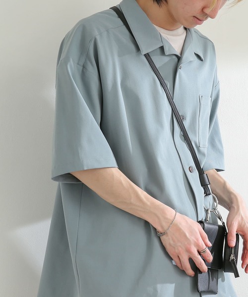 「SENSE OF PLACE by URBAN RESEARCH」 半袖シャツ LARGE グレー メンズ_画像10