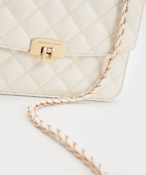 「CHARLES \u0026 KEITH」 ショルダーバッグ M ブラック レディースの画像