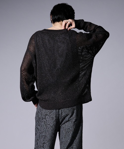 Ellno Loset（エルノロゼット） カーディガン メタルボタンラメ 