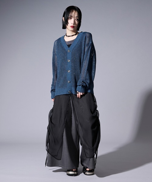 Ellno Loset（エルノロゼット） カーディガン メタルボタンラメ