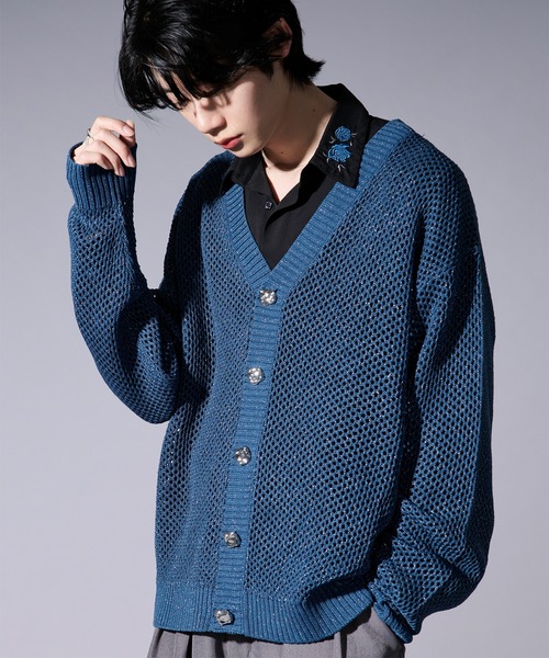 Ellno Loset（エルノロゼット） カーディガン メタルボタンラメ