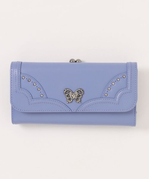 アナスイ ANNA SUI 長財布 二つ折り財布 がま口 蝶 水色 ライトブルー アナスイ 財布 二つ折り財布 がま口財布 ライトブルー ANNA SUI 316893