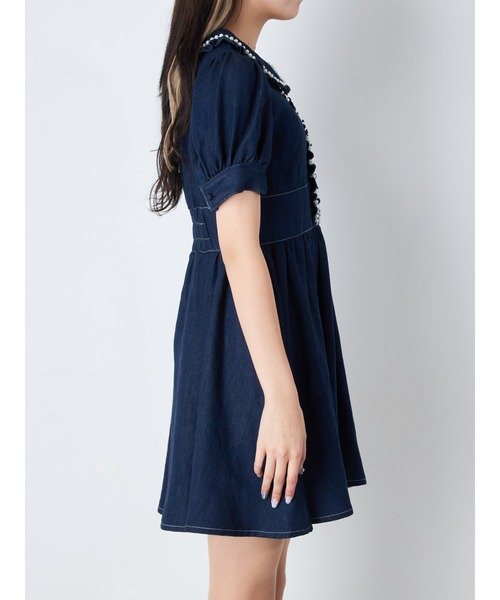 「Ank Rouge」 半袖ワンピース M ブラック レディース_画像7
