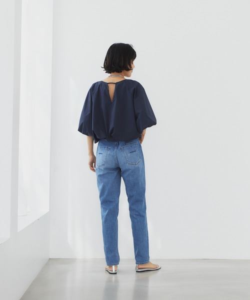 「YANUK」 デニムパンツ 23inch ブルー レディースの画像