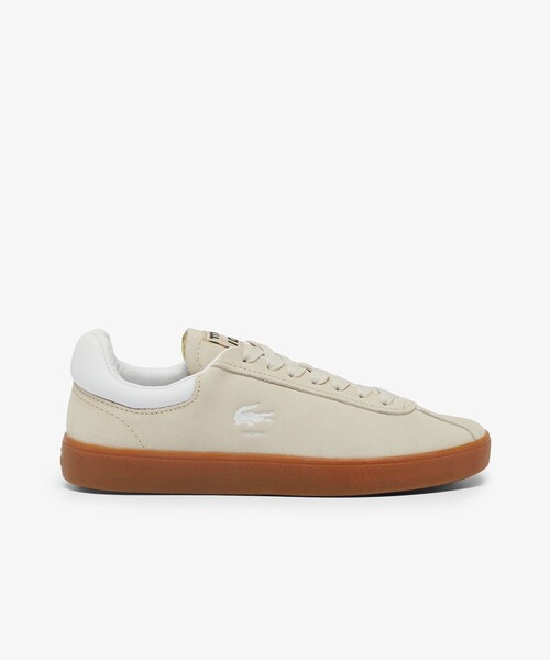 「LACOSTE」 ローカットスニーカー 23.5cm ブラウン レディースの画像