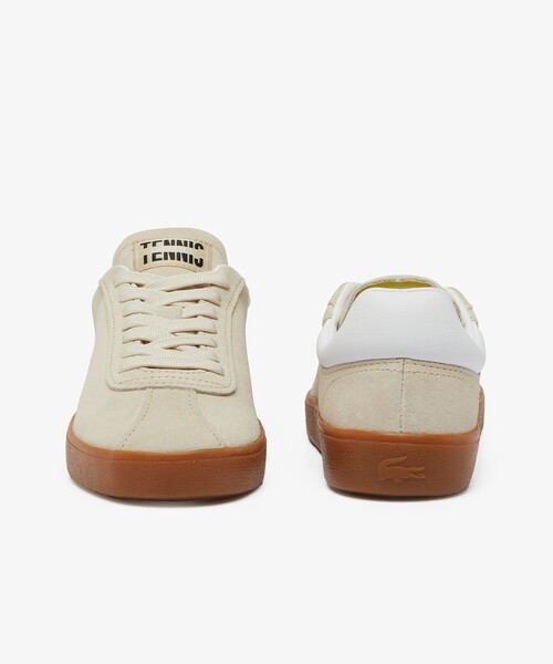 「LACOSTE」 ローカットスニーカー 23.5cm ブラウン レディースの画像