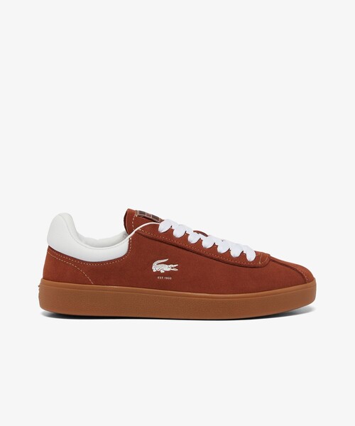 「LACOSTE」 ローカットスニーカー 23.5cm ブラウン レディースの画像