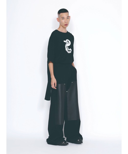 スウェットパンツ ジャージ SWEAT WIDE PANTS WITH LEATHER PATCH メンズの画像