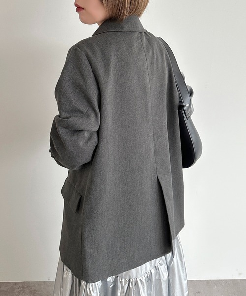 「apres jour mignon」 テーラードジャケット X-LARGE ネイビー レディース_画像4