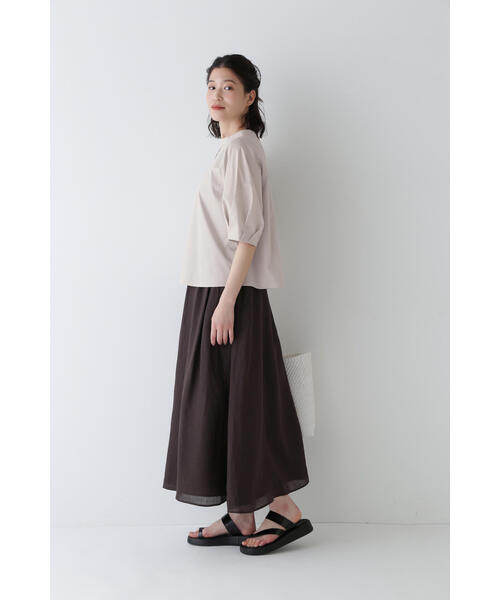 「human woman」 半袖ブラウス MEDIUM ベージュ系その他2 レディース_画像3