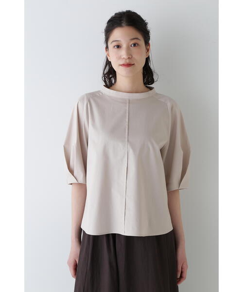 「human woman」 半袖ブラウス MEDIUM ベージュ系その他2 レディース_画像4