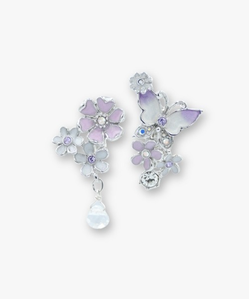 ANNA SUI（アナスイ） イヤリング 蝶 小花モチーフ イヤリング