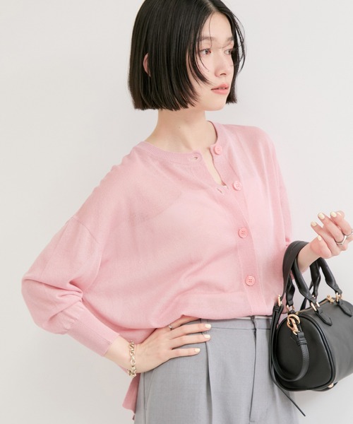 le cercle ADAM ET ROPE' カーディガン ボリュームシアーカーディガン