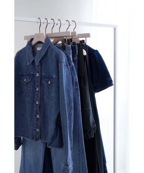 Her lip to デニムジャケット gジャン Peplum Back Denim Jacket