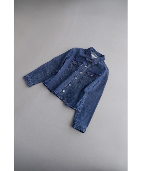 Her lip to デニムジャケット gジャン Peplum Back Denim Jacket