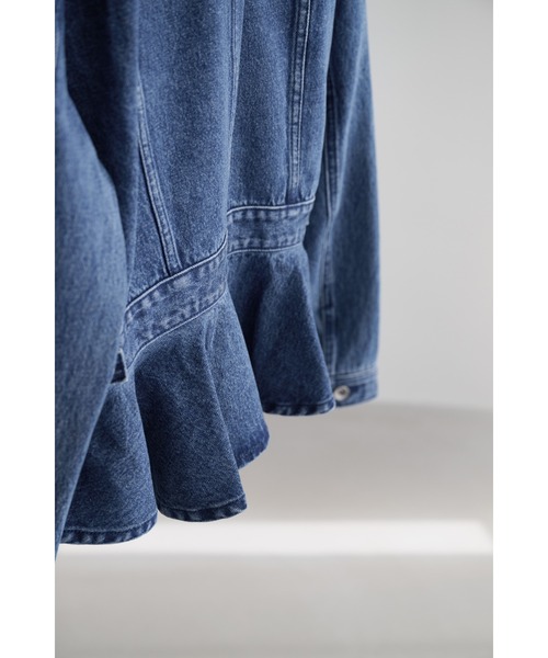 Her lip to デニムジャケット gジャン Peplum Back Denim Jacket
