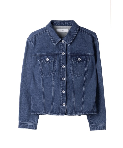 Her lip to デニムジャケット gジャン Peplum Back Denim Jacket