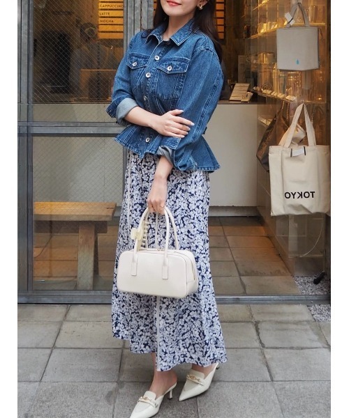 Her lip to デニムジャケット gジャン Peplum Back Denim Jacket