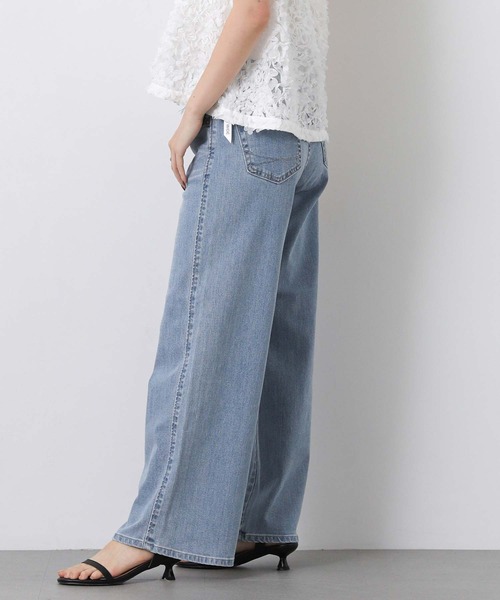 ワイドパンツ ジーンズ デニム デニムパンツ ＬＩＳＡセミワイド レディースの画像