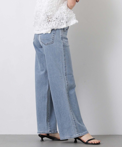 ワイドパンツ ジーンズ デニム デニムパンツ ＬＩＳＡセミワイド レディースの画像