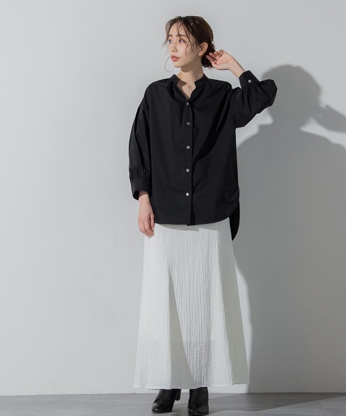 「Droite lautreamont」 7分袖ブラウス M ブラック レディース_画像8
