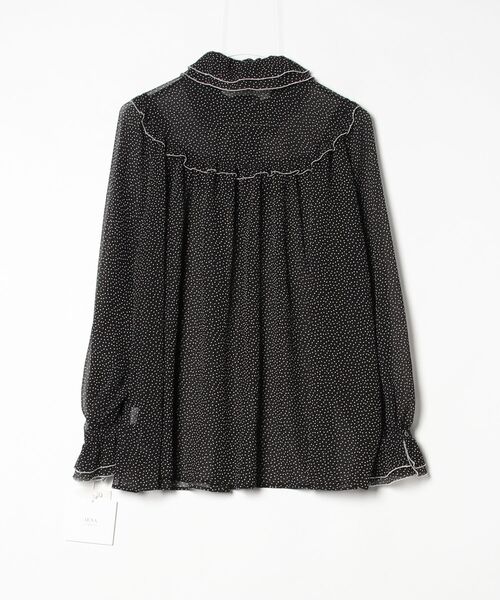「IENA LA BOUCLE」 レース長袖ブラウス FREE ブラック レディース_画像2