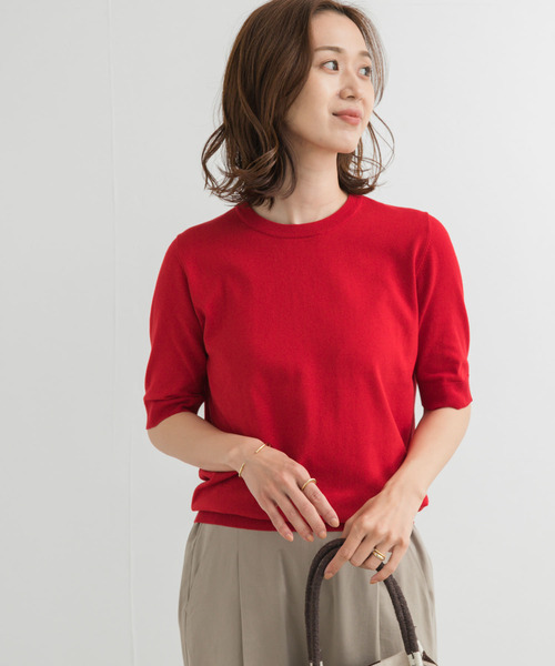 「URBAN RESEARCH DOORS」 半袖ニット MEDIUM チャコールグレー レディース_画像2