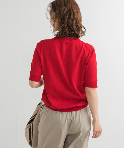 「URBAN RESEARCH DOORS」 半袖ニット MEDIUM チャコールグレー レディース_画像5