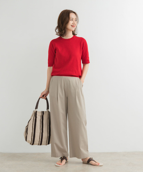 「URBAN RESEARCH DOORS」 半袖ニット MEDIUM チャコールグレー レディース_画像7