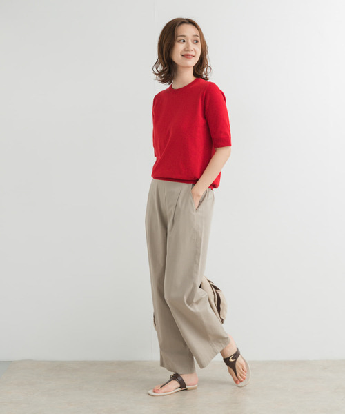 「URBAN RESEARCH DOORS」 半袖ニット MEDIUM チャコールグレー レディース_画像8