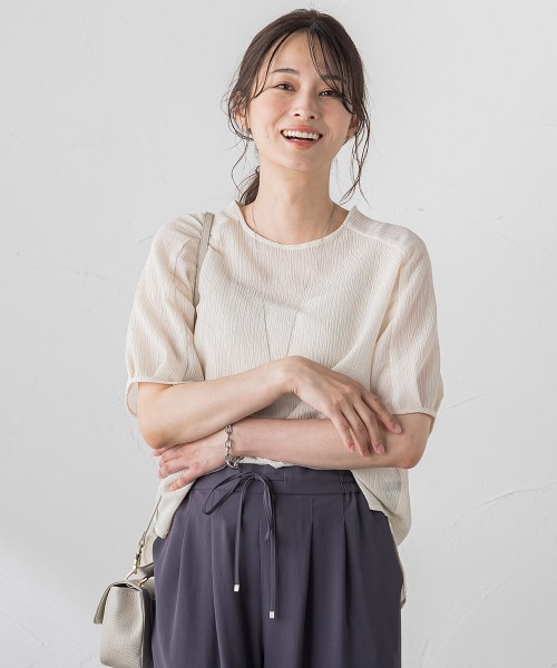 「LAUTREAMONT」 半袖ブラウス 9号 オフホワイト レディース_画像7