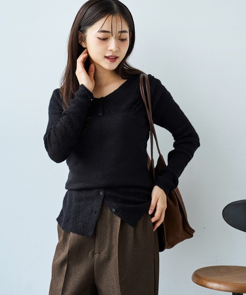 「mil」 スラックス FREE ダークベージュ レディース_画像7