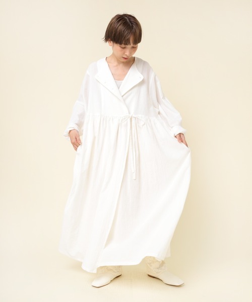 「RNA-N」 長袖ワンピース MEDIUM オフホワイト レディース_画像3
