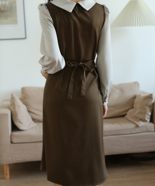 「MAISON DE THERESE」 「i love do do」長袖ワンピース LARGE ブラック レディース_画像6