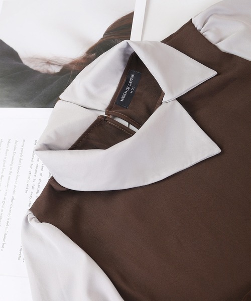 「MAISON DE THERESE」 「i love do do」長袖ワンピース LARGE ブラック レディース_画像9