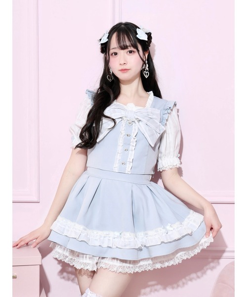 NOEMIE（ノエミー） ワンピース 半袖 チャーム付きシアーチェック