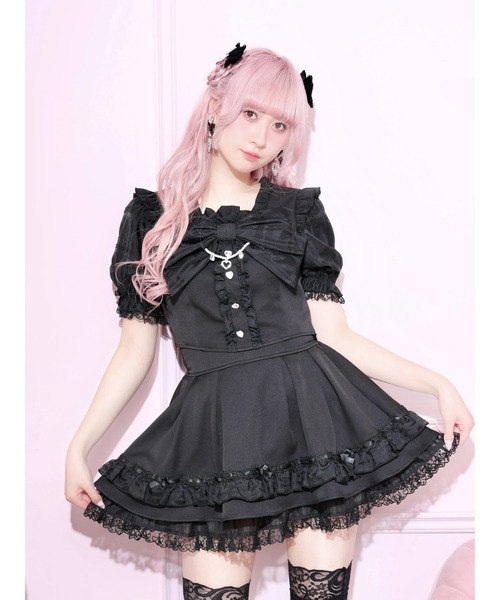 NOEMIE（ノエミー） ワンピース 半袖 チャーム付きシアーチェック