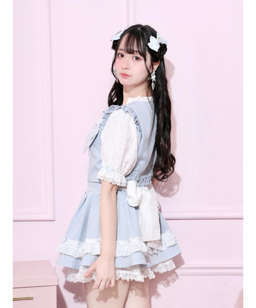 NOEMIE（ノエミー） ワンピース 半袖 チャーム付きシアーチェック