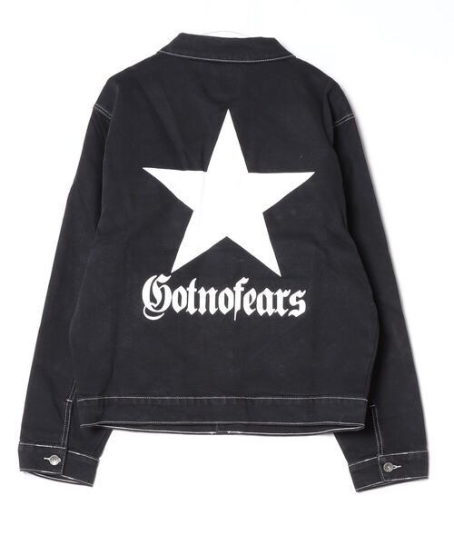 「ONE DAY KMC 」 「gotnofears」デニムジャケット MEDIUM ブルー レディース_画像2