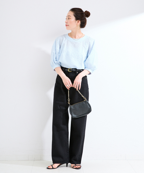 極美品✨️Theory オフショルダーブラウス コットンシャツ 手洗い可 25SS B.C STOCK（ベーセーストック） ブラウス シャツ 手洗い可 / サッカー