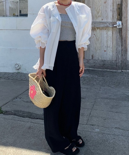 「FREE STYLISTS」 長袖ブラウス FREE ブルー レディース_画像9
