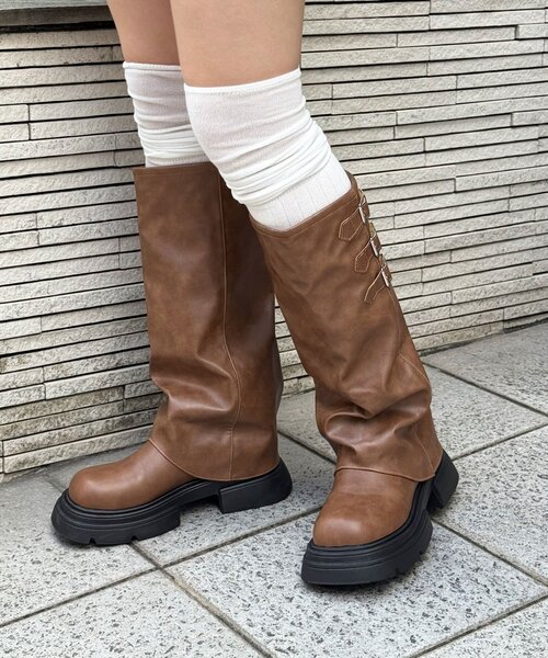 CIAOPANIC（チャオパニック） ロング ブーツ ルーズデザインロング