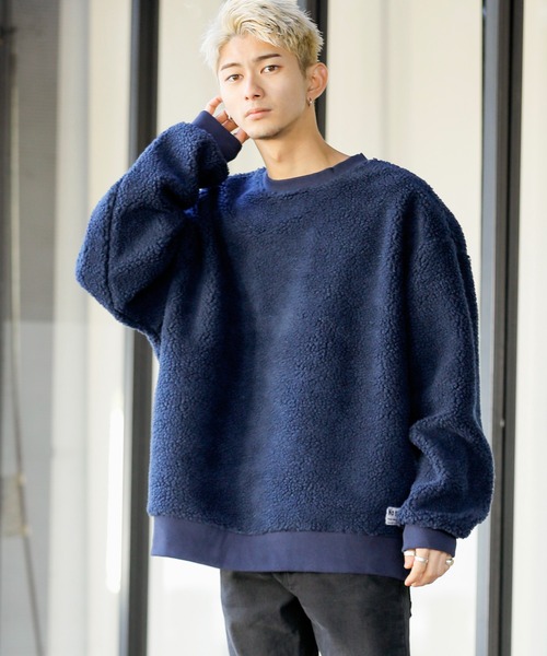 スウェット 【no sweat×ADMIX/ATELIER SAB MEN】コラボ別注 もこもこ シェルパ ボア フリース オーバーサイズ スウェット|ZOZOTOWN PayPayモール店|04