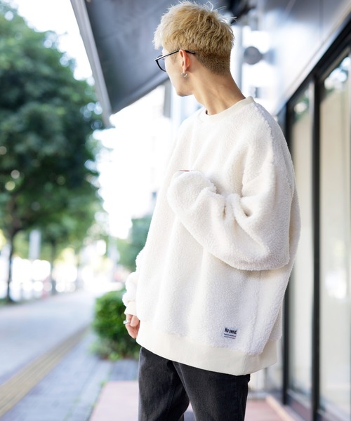 スウェット 【no sweat×ADMIX/ATELIER SAB MEN】コラボ別注 もこもこ シェルパ ボア フリース オーバーサイズ スウェット|ZOZOTOWN PayPayモール店|15