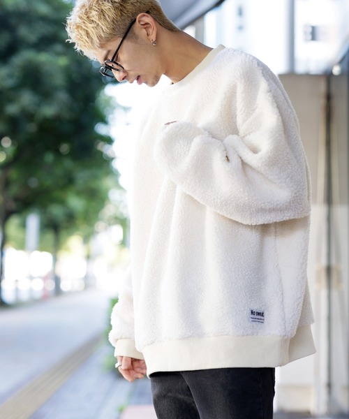 スウェット 【no sweat×ADMIX/ATELIER SAB MEN】コラボ別注 もこもこ シェルパ ボア フリース オーバーサイズ スウェット|ZOZOTOWN PayPayモール店|13