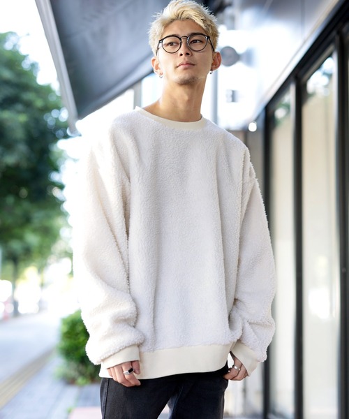 スウェット 【no sweat×ADMIX/ATELIER SAB MEN】コラボ別注 もこもこ シェルパ ボア フリース オーバーサイズ スウェット|ZOZOTOWN PayPayモール店|14