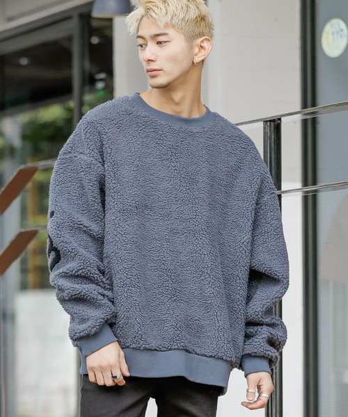 スウェット 【no sweat×ADMIX/ATELIER SAB MEN】コラボ別注 もこもこ シェルパ ボア フリース オーバーサイズ スウェット|ZOZOTOWN PayPayモール店|19