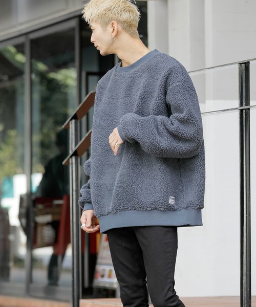 スウェット 【no sweat×ADMIX/ATELIER SAB MEN】コラボ別注 もこもこ シェルパ ボア フリース オーバーサイズ スウェット|ZOZOTOWN PayPayモール店|18